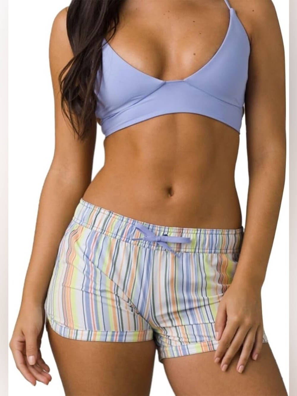 Prana Womens Mariya Short  Striped Swim Shorts Sized Small D135